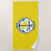 アンカレッジ市旗（アラスカ） ビーチタオル (正面)