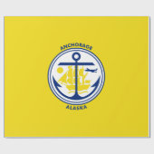 アンカレッジ市旗（アラスカ） ラッピングペーパー (フラット)