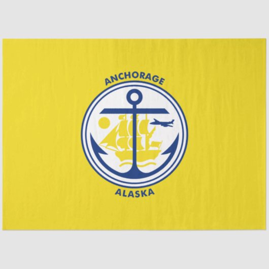 アンカレッジ市旗（アラスカ） 薄葉紙 (正面)