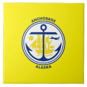 アンカレッジ市旗 タイル (正面)