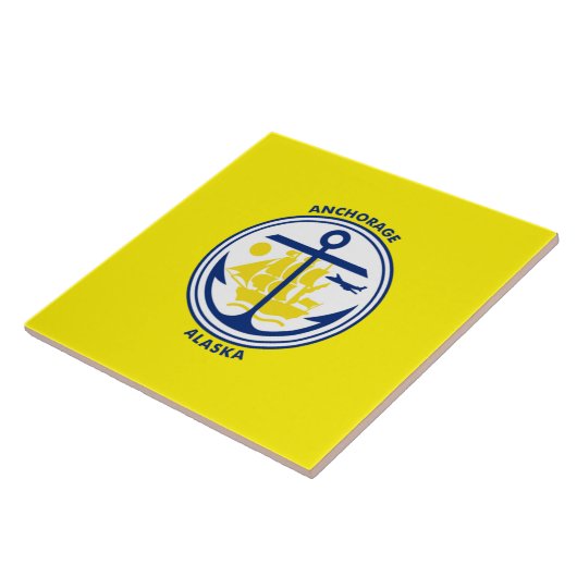 アンカレッジ市旗 タイル (側面)