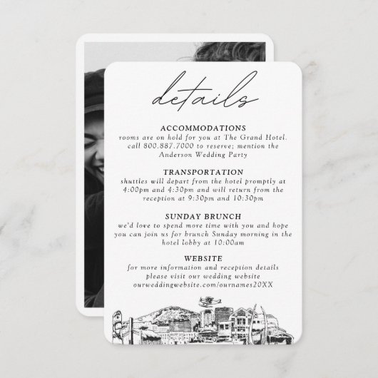 アンカレッジ結婚の詳細エンクロージャカード エンクロージャーカード (正面/裏面)