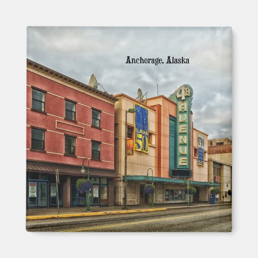 アンカレッジ都市景観 マグネット (正面)