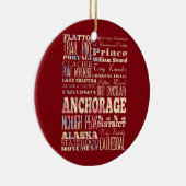 アンカレッジ、アラスカの魅力及び有名な場所 セラミックオーナメント (右)