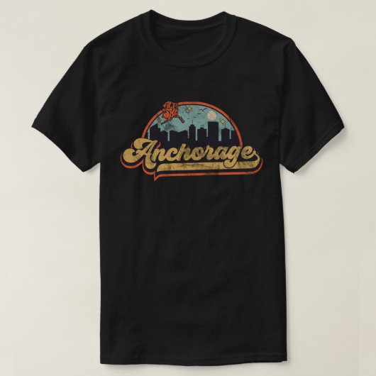 アンカレッジ, アラスカ州 Tシャツ (デザイン正面)