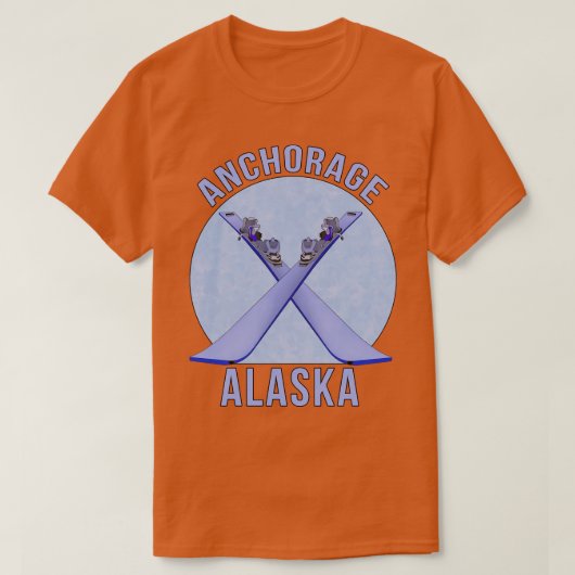 アンカレッジ アラスカ Tシャツ (デザイン正面)
