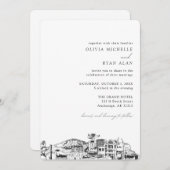 アンカレッ結婚ジのエレガントスカイライン招待状 招待状 (正面/裏面)