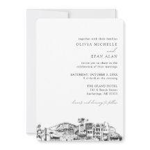 アンカレッ結婚ジのエレガントスカイライン招待状