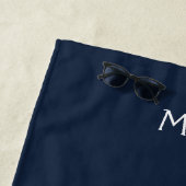 アンカーされたエレガンスカスタム：モノグラムビーチタオル ビーチタオル (インサイチュ)