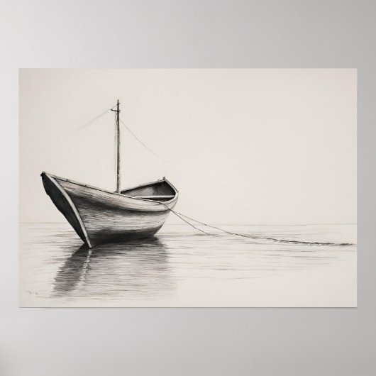 "アンカーされたセレニティ"プリント ポスター (正面)