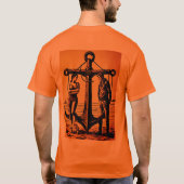 "アンカーされた愛:ロマンチックCのリアルなポートレート Tシャツ (裏面)