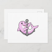 アンカーとイルカ ポストカード (正面/裏面)