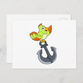 アンカーとパラ鳥 ポストカード (正面/裏面)