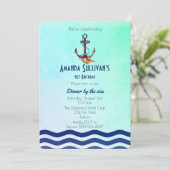 アンカーの海事をテーマにした誕生日招待状 招待状 (スタンド正面)
