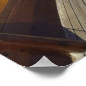 アンカー付きボートが島に接近 ポスター (角)