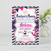 アンカー出発!ベビーシャワー招待状 招待状 (スタンド正面)