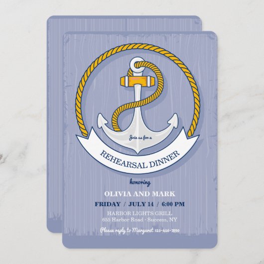 アンカー出発 招待状 (正面/裏面)