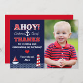 アンカー出航! nautical写真サンクスノート サンキューカード (正面/裏面)