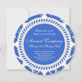 アンカー わい 帆船 テーマ 海岸 パターン 招待状 (裏面)