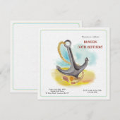 アンカー・ウォーターカラー 招待状 (正面/裏面)