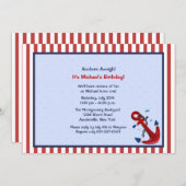 アンカー・オウェイ バースデー・パーティー招待状 招待状 (正面/裏面)