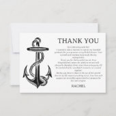 アンカー クラッシィ ナウティカル ビーチ テーマ ブライダル シャワー サンキューカード (正面)