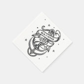 アンカー タトゥー トラディショナル ナプキン ウェディングネーム スタンダードカクテルナプキン (角)