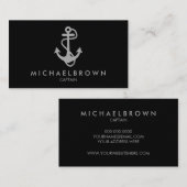 アンカー ナウティカル シルバー ブラック 名刺 (正面/裏面)