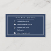 アンカー ネイティブ ヨット 船長 青と白 名刺 (裏面)