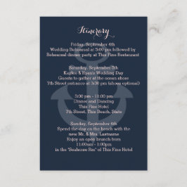 アンカー ネイビーブルー 旅行日程 エンクロージャーカード