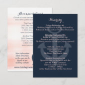 アンカー ネイビーブルー 旅行日程 エンクロージャーカード (正面/裏面)