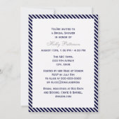 アンカー ネイビー 2本ライン ブライダルシャワー 水兵 診断 ストライプ 招待状 (裏面)