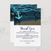 アンカー＆パームツリービーチナイトウェディング御礼 招待状 (正面/裏面)