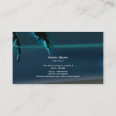 アンカー + ヤシの木 ビーチ ナイト 名刺 (裏面)