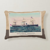 アンカー・ラインの蒸気船ビクトリア、1876年 アクセントクッション (正面)