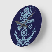 アンカー ラウンド壁時計 (傾斜)