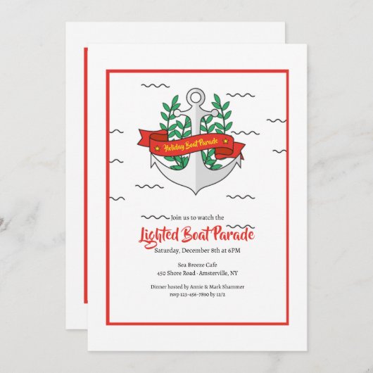 アンカー 招待状 (正面/裏面)