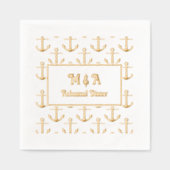 アンカー 背景 あらゆる 機会 - 結婚式 夕食 箔ナプキン (正面)