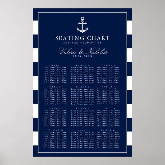 アンカー |航海の結婚s |ネイビー座席表 ポスター (正面)
