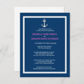 アンカー Nautical デスティネーション テーマ ウェディング 招待状 (正面/裏面)