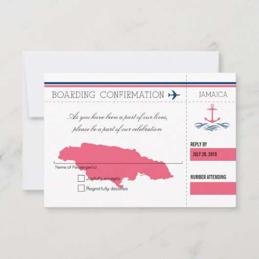 アンカー RSVP ジャマイカ 搭乗券 (正面)