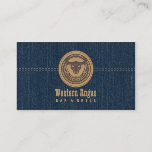 アンガスの西部のバー及びグリルの飲食業カード 名刺 (正面)