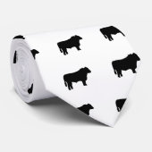 アンガスの黒いシルエット ネクタイ (ロール)