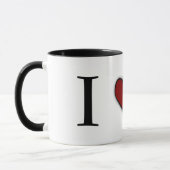 アンガスの黒いビーフ- I愛ハートのデザイン マグカップ (左)