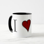 アンガスの黒いビーフ- I愛ハートのデザイン マグカップ (正面左)