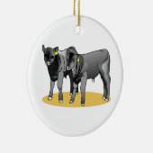 アンガスの黒い子牛 セラミックオーナメント (右)