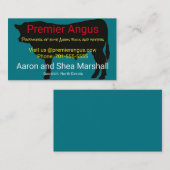 アンガスパーソナライズなBullのシルエット 名刺 (正面/裏面)