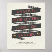 アンガー引用文バイエレノールルーズベルト ポスター (正面)