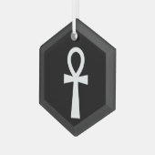 アンキエジプト文字の記号 ガラスオーナメント (正面左)