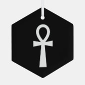 アンキエジプト文字の記号 ガラスオーナメント (裏面)